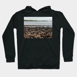 Rocky Lake Beach Photographic Image Hoodie